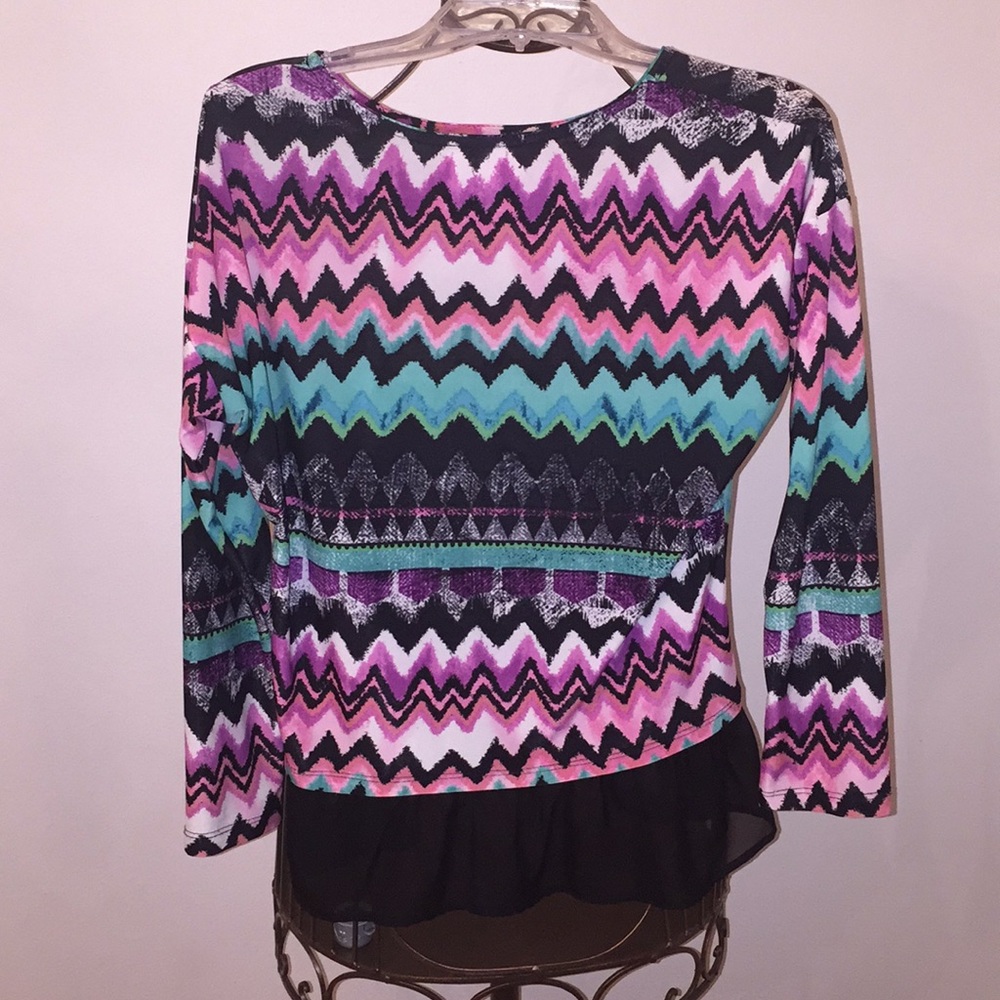 Girls size 16 Blink multi color top - Picture 2 of 3